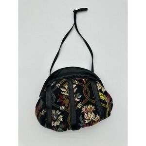 Swafford Originals Crossbody Bag Womens Vintage Floral Needlepoint Black
